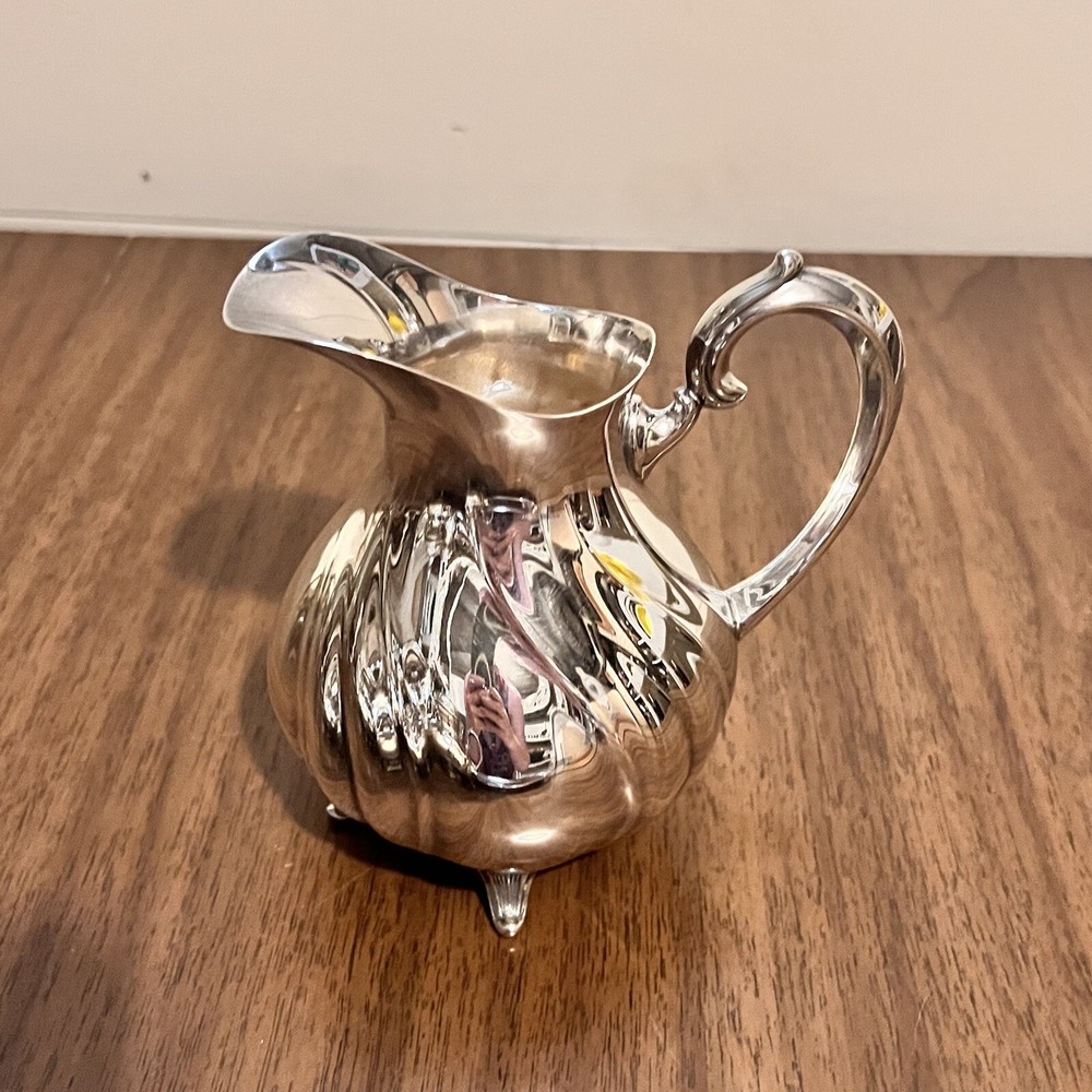 WMF Silver plate Coffee Tea Set 5pc with Tray 18in Swirl Pattern Germany