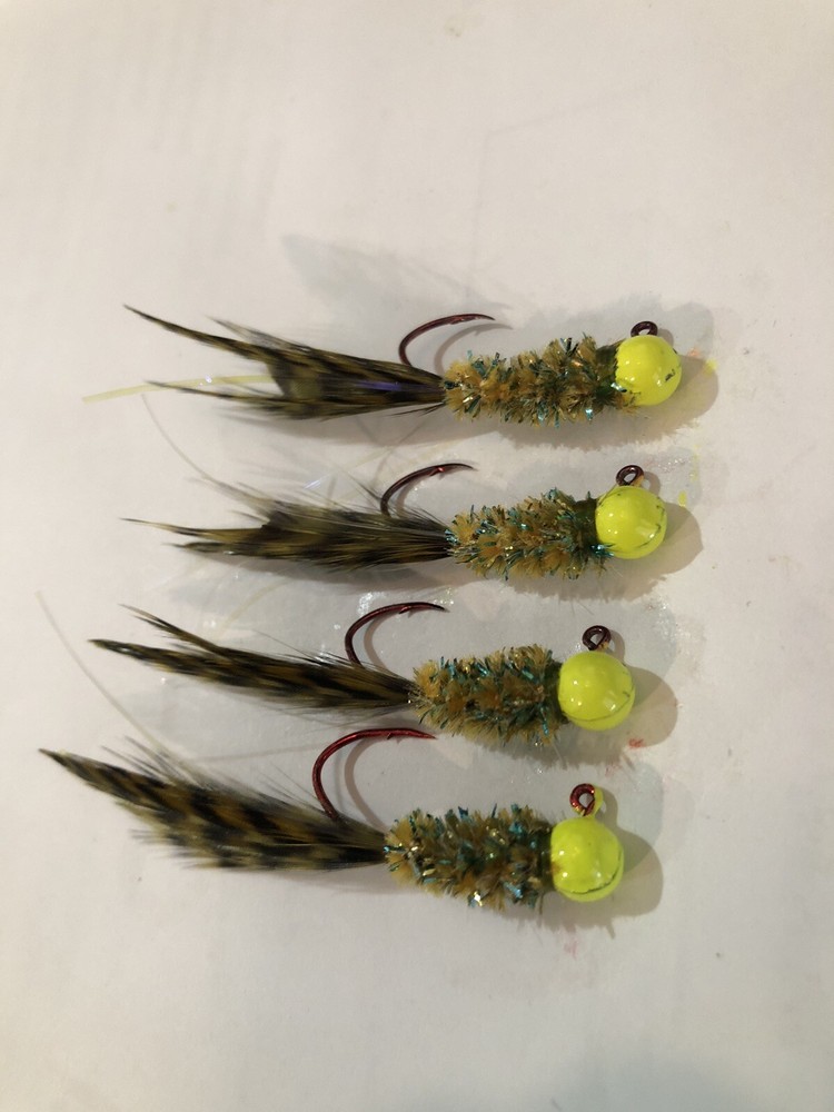 hand tied crappie jigs 1/16