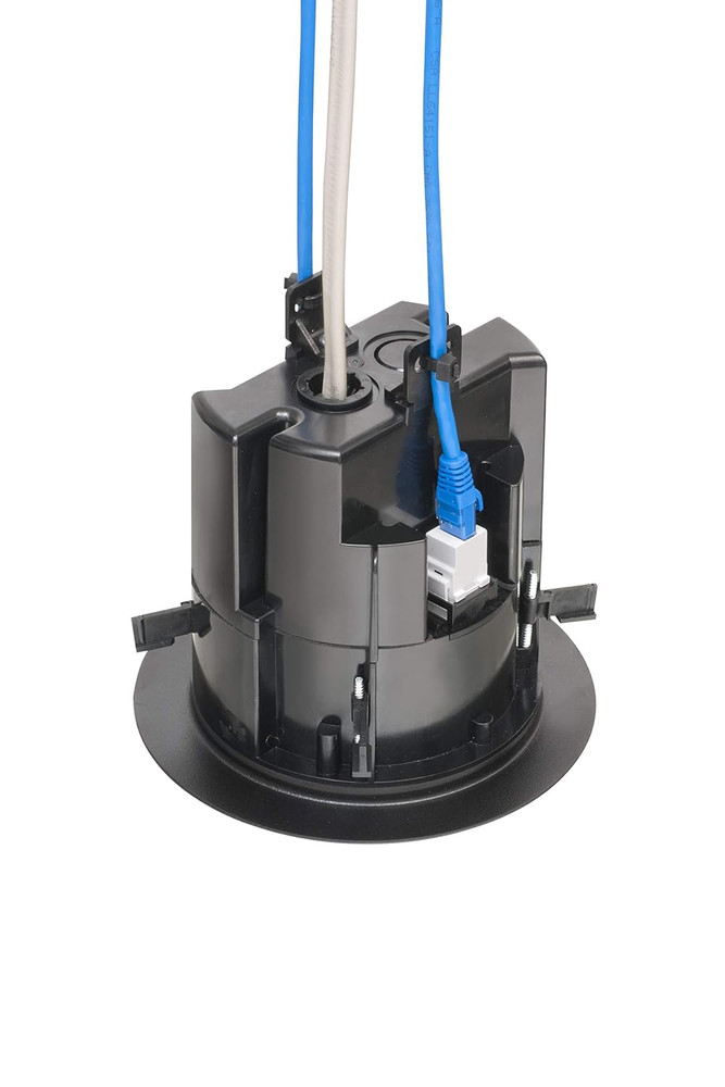 FLBR5420 Recessed Power and Data round Floor Box (Black)