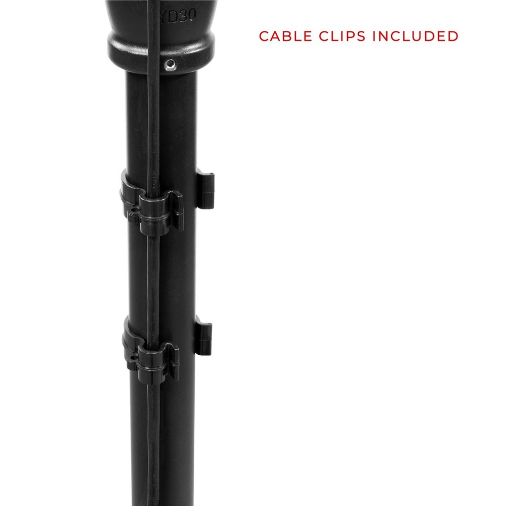 Shape 6.9' 3-Section Low Boy Double Riser Stand, Black/Chrome