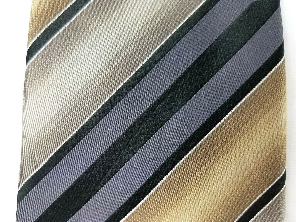 Dockers Necktie Tie Mens Multicolor Striped 100% Silk EUC