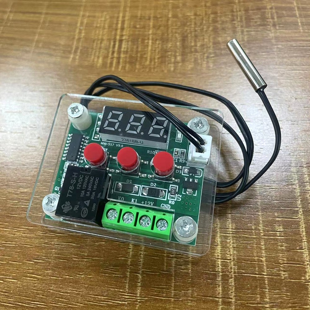 For XH-W1209 Digital Temperature Control Module Clear Acrylic Case Shell Kit