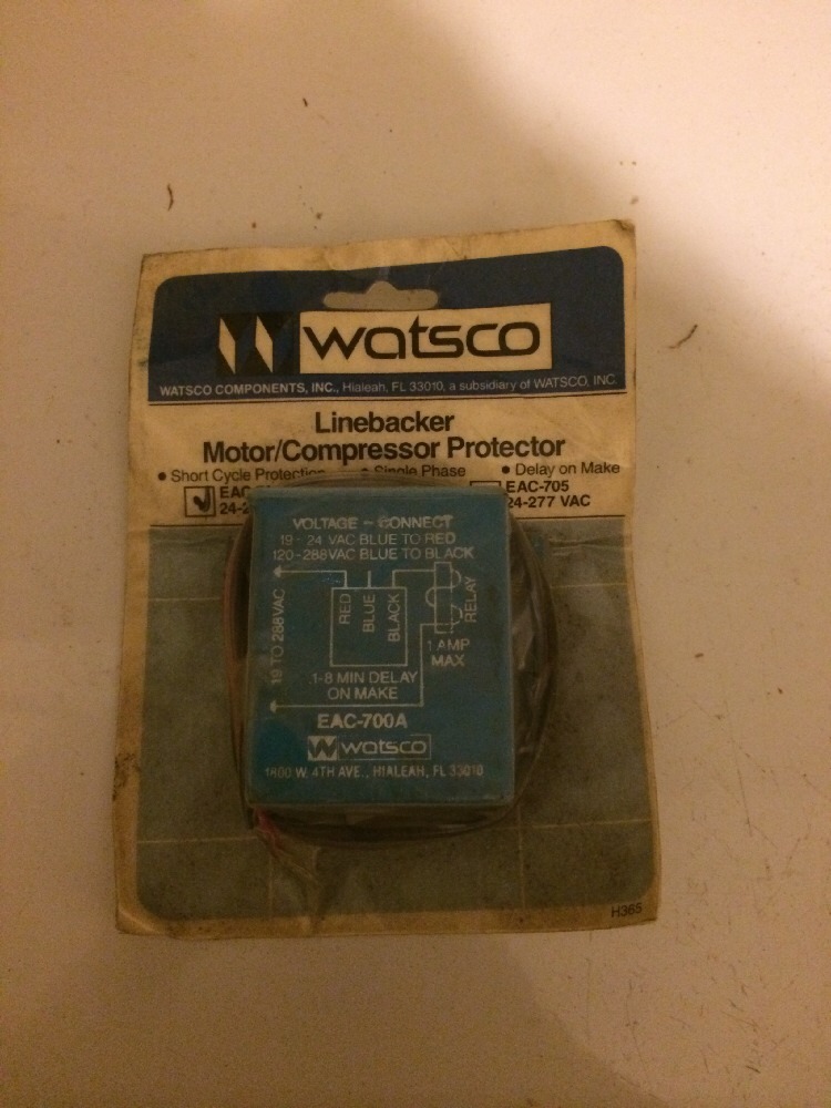 WATSCO VINTAGE LINEBACKER SOLID STATE DELAY TIMER EAC-700A FREE SHIPPING