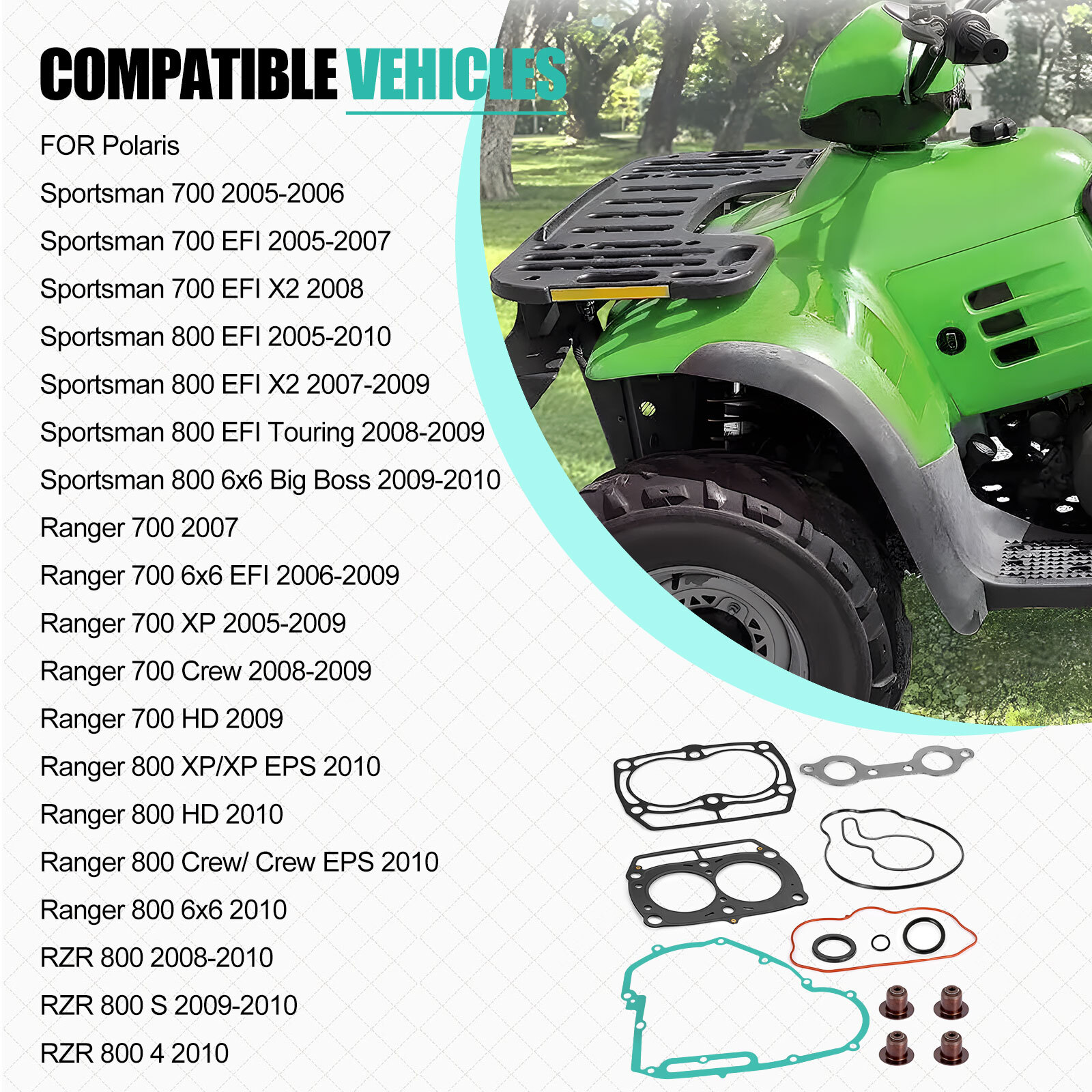 TOP END HEAD GASKET KIT FOR POLARIS RZR RANGER SPORTSMAN 800 700