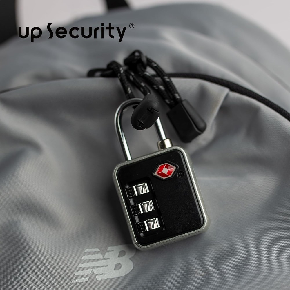 Suitcase Locks TSA Approved, Small Combination Padlock for Black+White