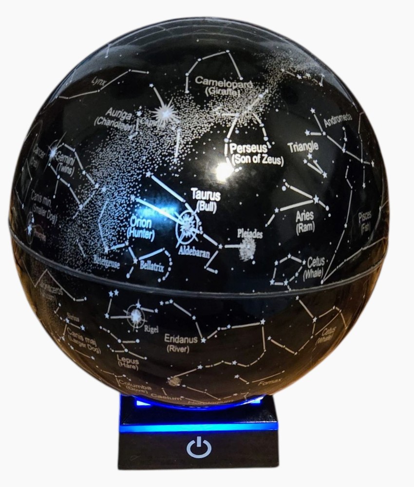 Desktop Magnetic Globe With Light Up Base Constellation Solar System Display