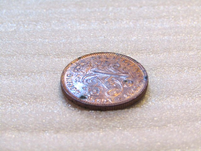 1910 Belgium 2 Centimes unc Copper Coin