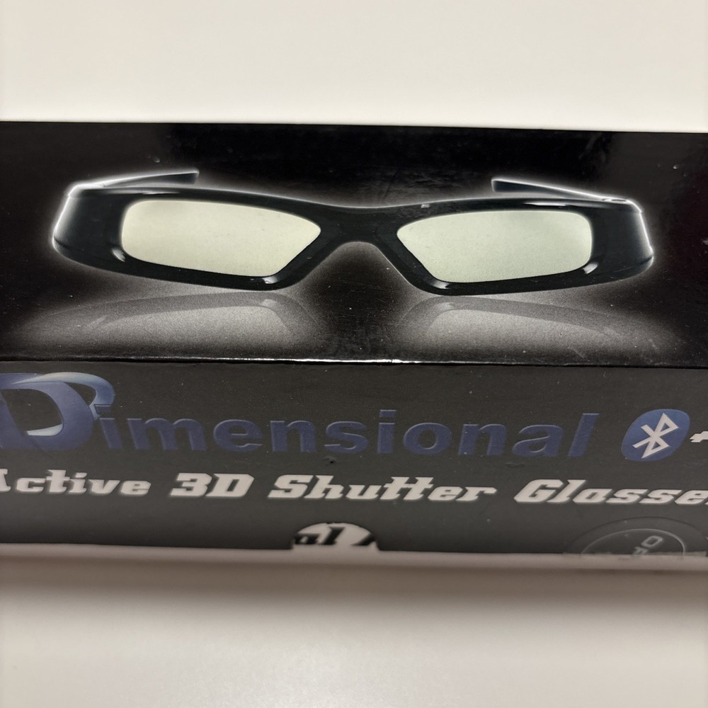 eDimensional active 3-D shutter glasses Bluetooth plus IR Rechargeable In Box