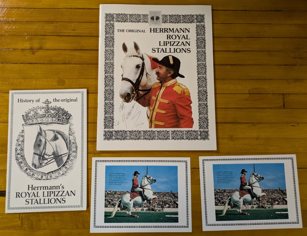 VTG Hermann Royal Lipizzan Stallions Signed Program Book + More