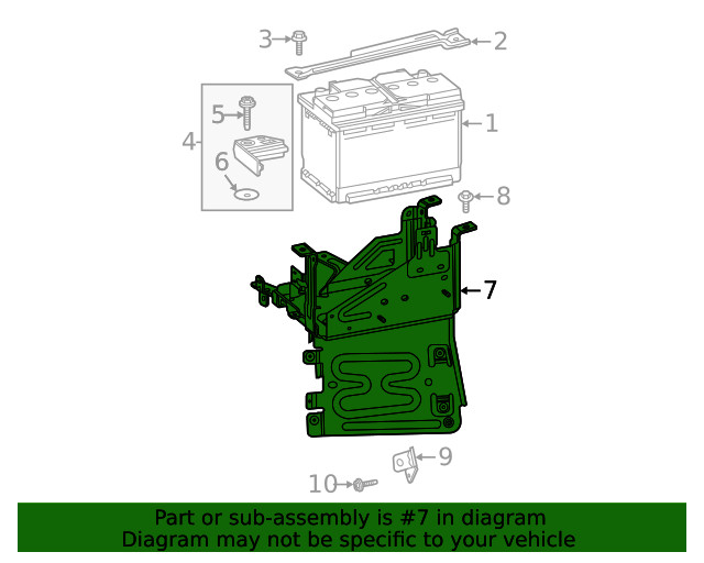 Genuine GM Battery Tray 85578719