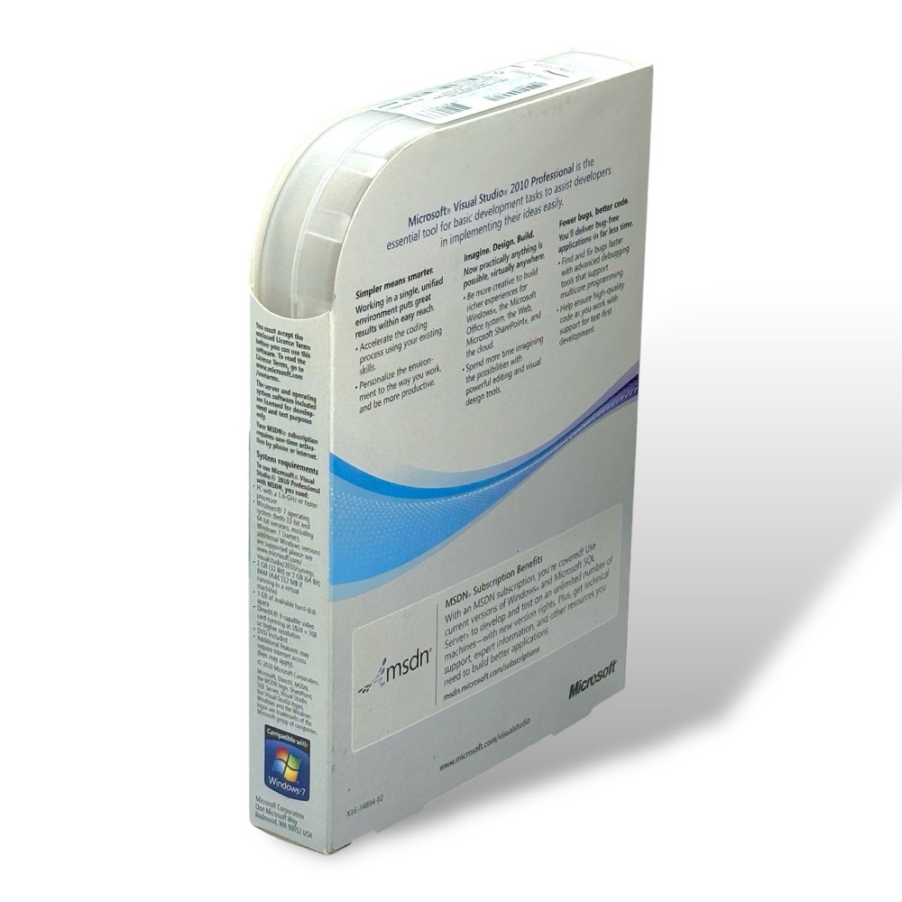 Microsoft Visual Studio 2010 Professional Full Version MSDN 2 Keys Of Win Server