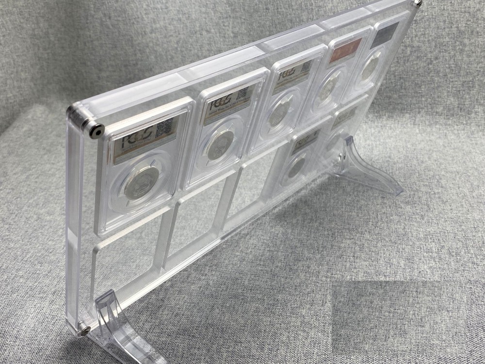 10 Grids Desktop Acrylic Display Case Protective Frame for ANACS/NGC/PCGS Holder