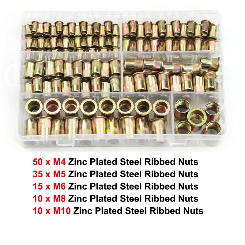 180PCs Rivet Gun Kit Rivnut Setting Tools Nut Setter Tool Hand Blind Riveter Gun