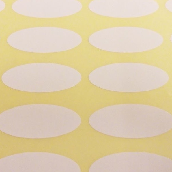 21 x 48mm - Oval - Colour Code Dots - Blank Coloured Stickers / Sticky Labels