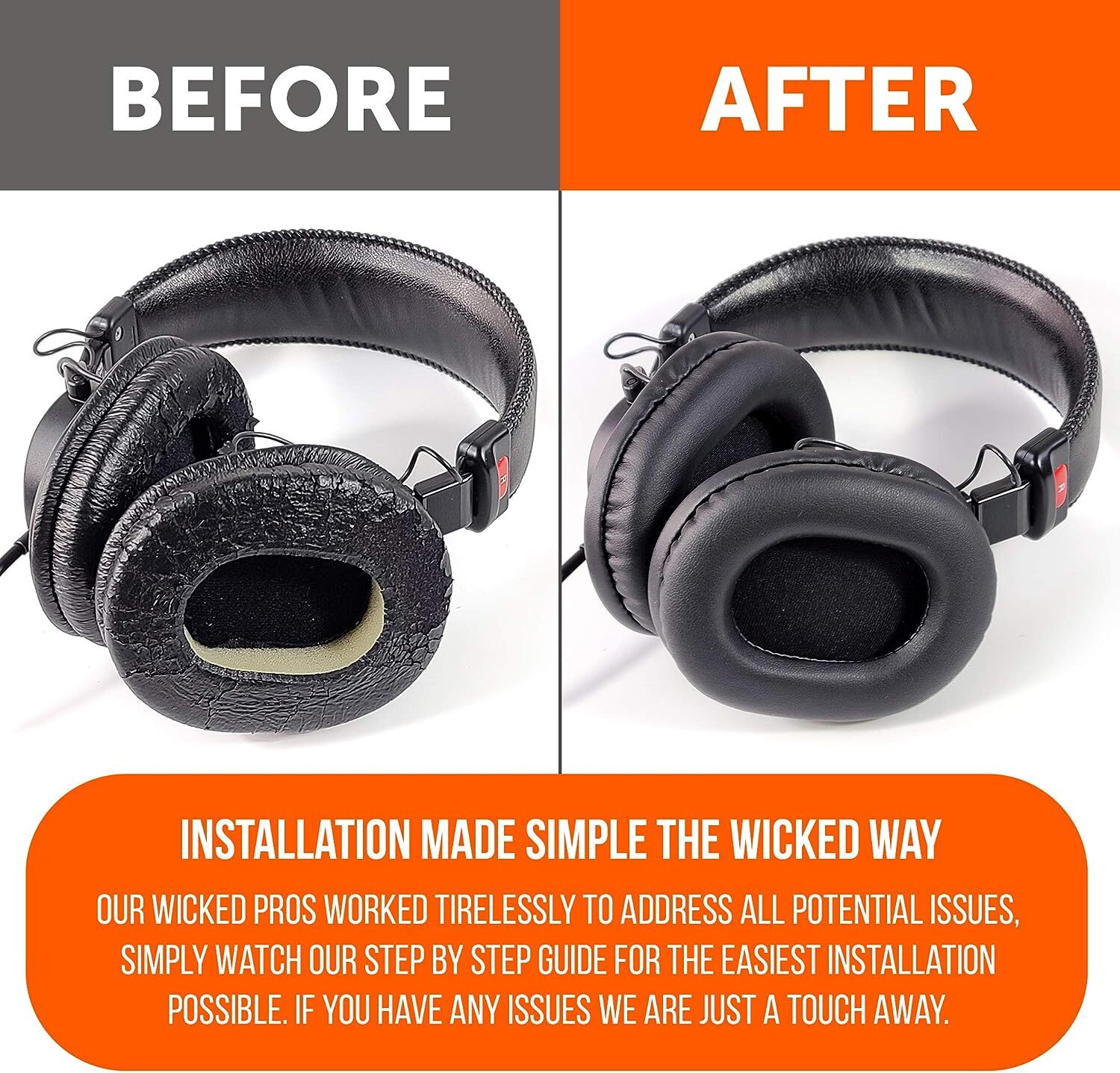 4X Replacement Ear Pads Cushion For Sony MDR-7506 MDR-V6 MDR-CD 900ST Headphones