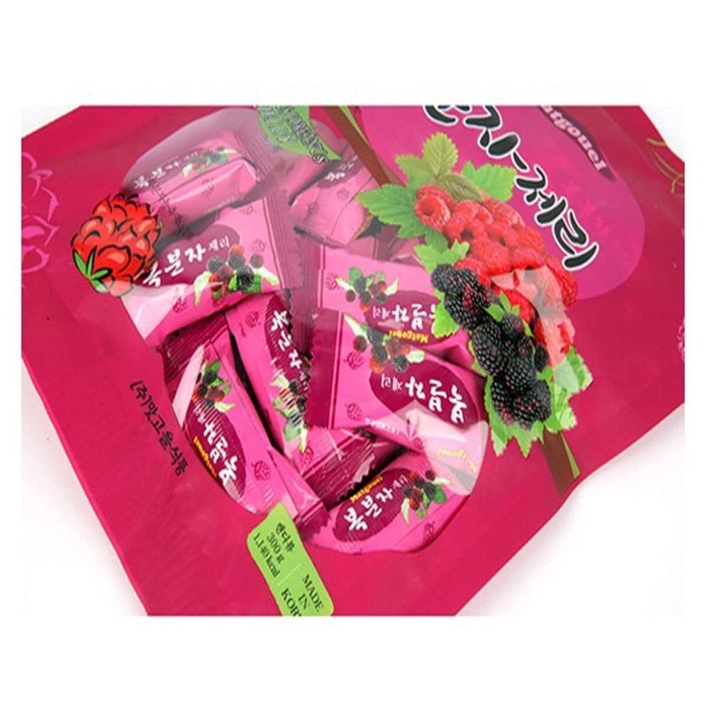 Matgouel Korean Traditional Raspberry Soft Jelly Candy (a Pack 10.58oz) 복분자젤리