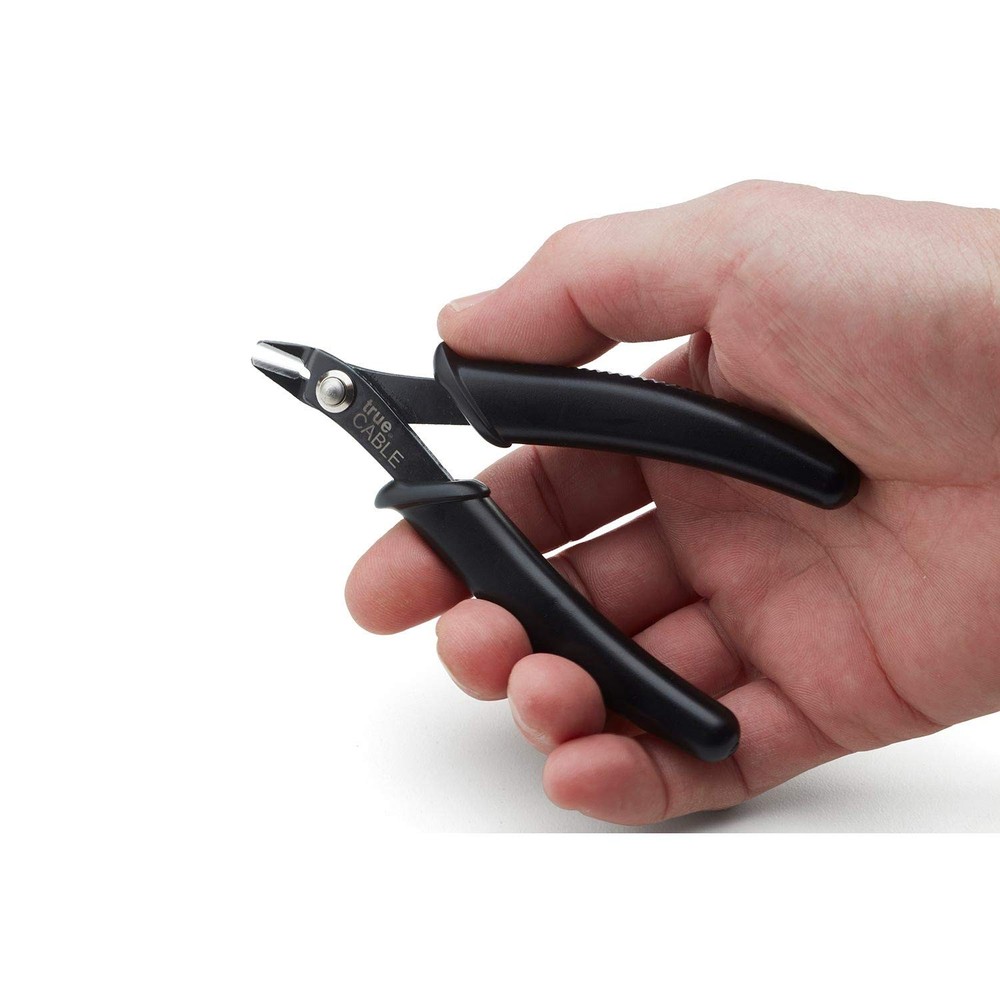 trueCABLE Precision Sharp Flush Cutter, 1 Pack, Wire Cutting Pliers for Black