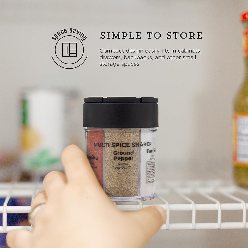 Multi Spice Container – Includes 6 Staples, Ideal for RV and Camping Adventures