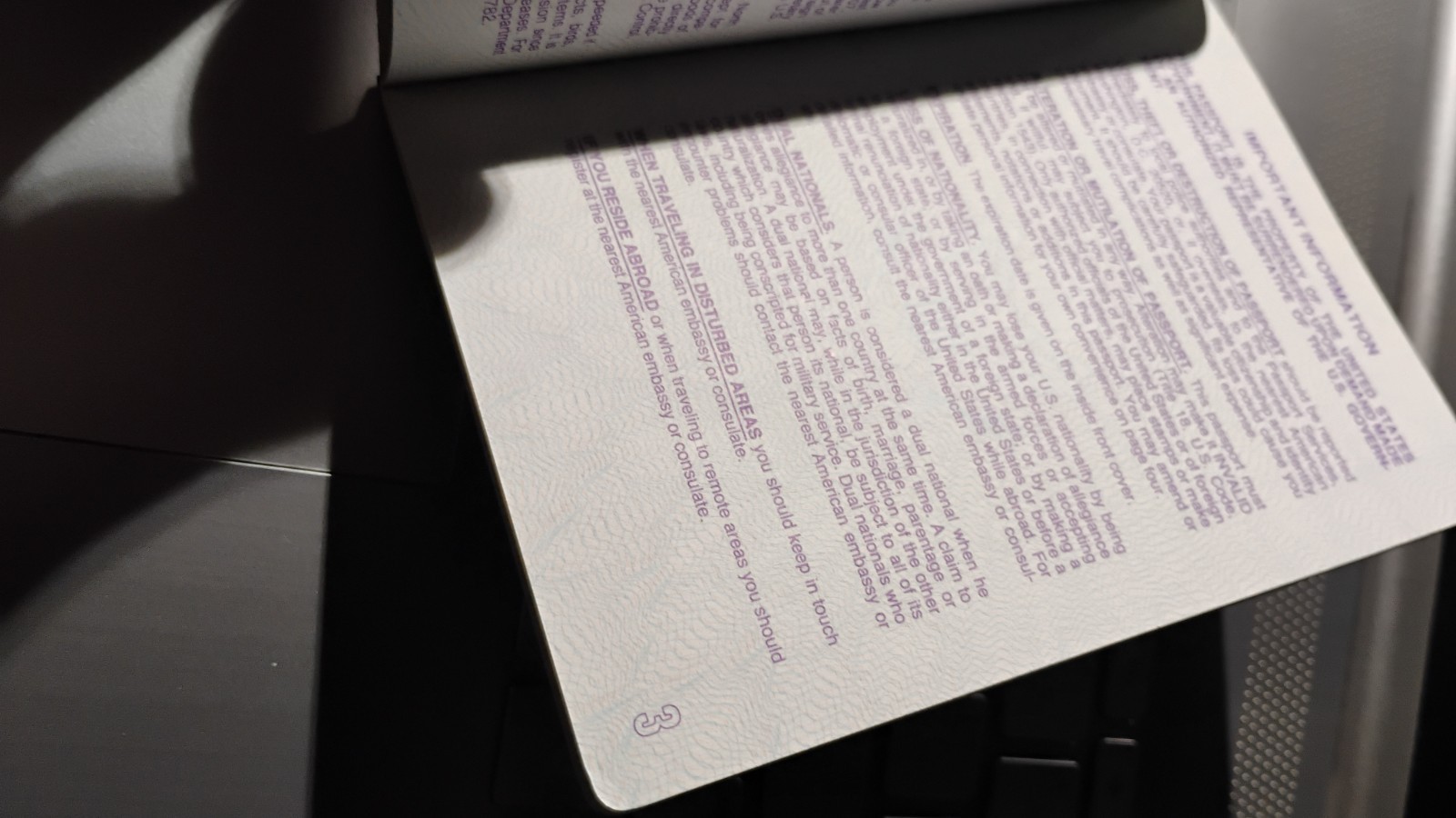 VINTAGE PASSPORT USA 1987 INK STAMPS