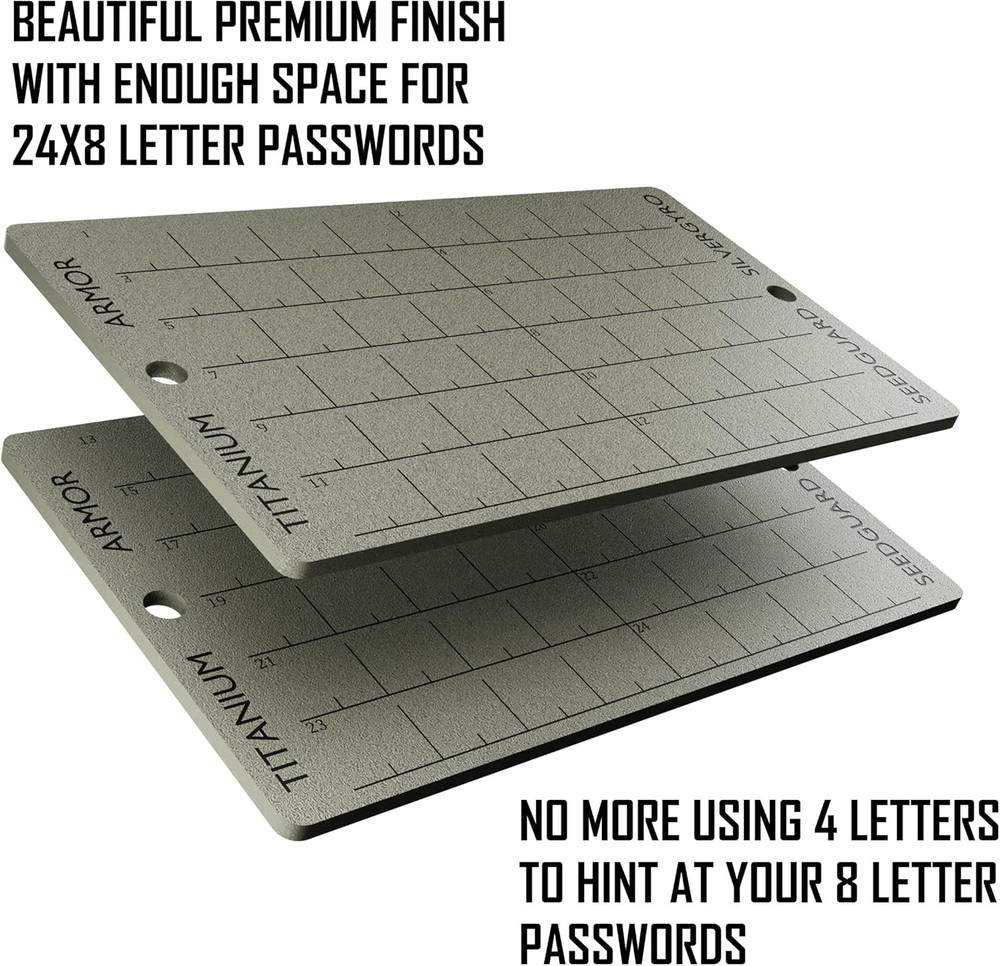 Titanium Armor Crypto Seed Storage Wallet