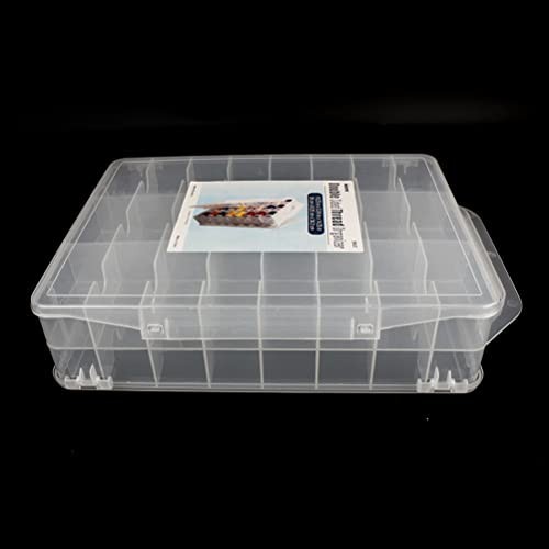 46 Grids Double-Sided Sewing Organizer Box, Clear Storage for Threads & Crafts