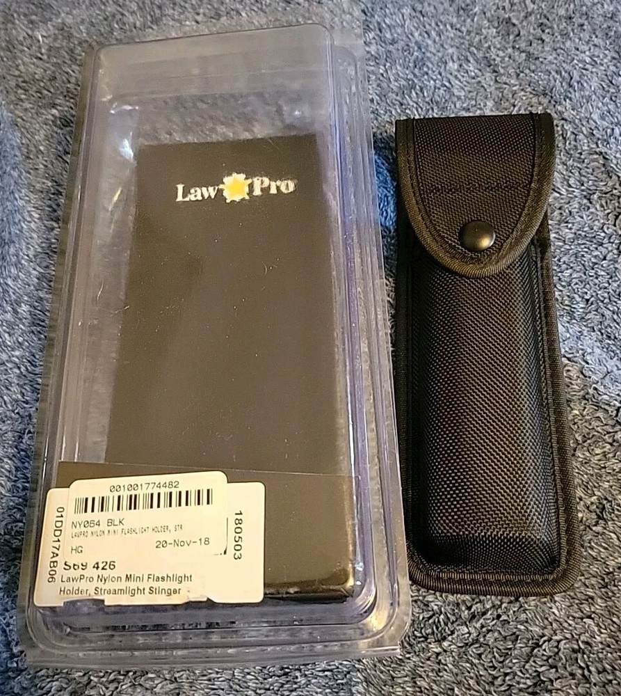 Law Pro #S69-426. Black Nylon Mini Flashlight Holder