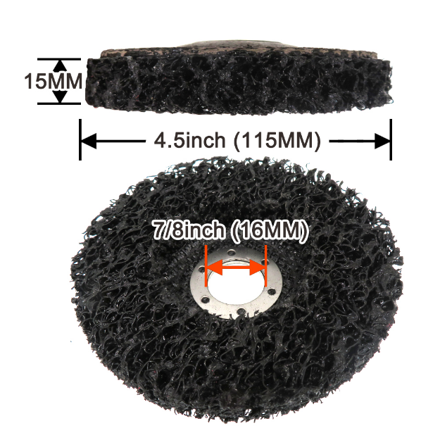 4.5"x7/8 BLACK Paint Rust Easy Strip Clean Grinding Discs
