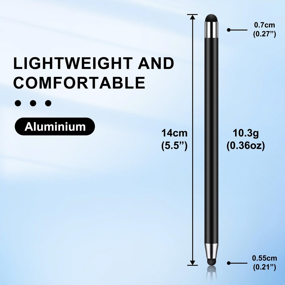 10-Pack Touchscreen Stylus Pens with 20 Tips for iPad, iPhone, Android, Tablets