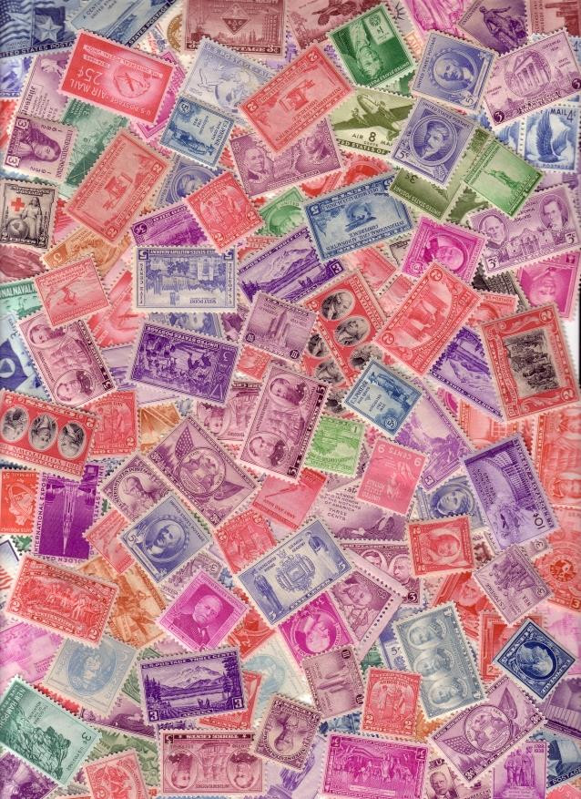 100 VINTAGE US MINT NH STAMPS - ALL DIFFERENT AND ALL OVER 50 YEARS OLD