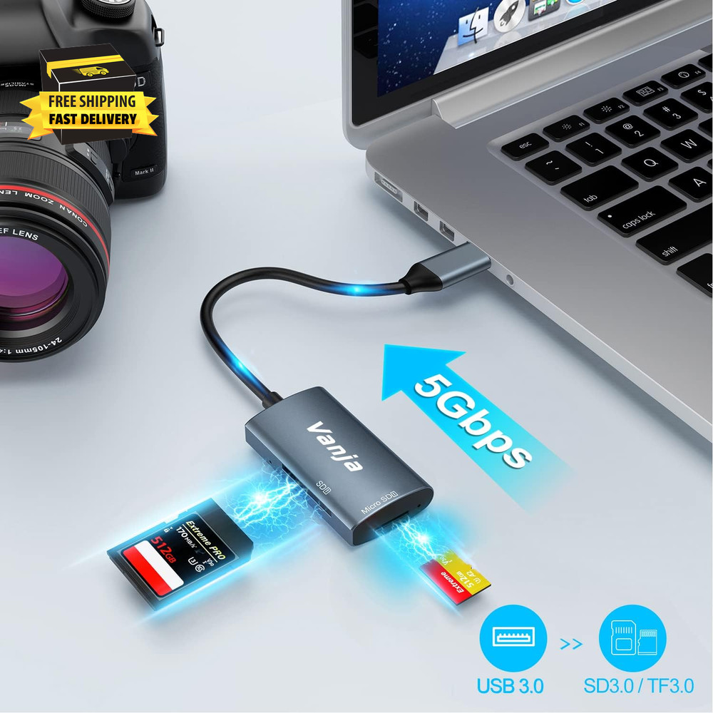 SD Card Reader USB C, High-Speed USB 3.0 Micro SD Card Adapter for SD SDXC SDHC