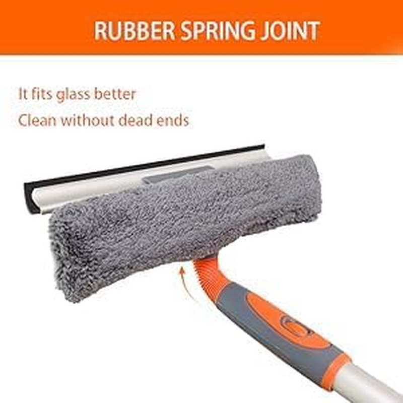 Professional Window Squeegee Cleaner, 2 in 1 Shower Squeegee with Extension Pole