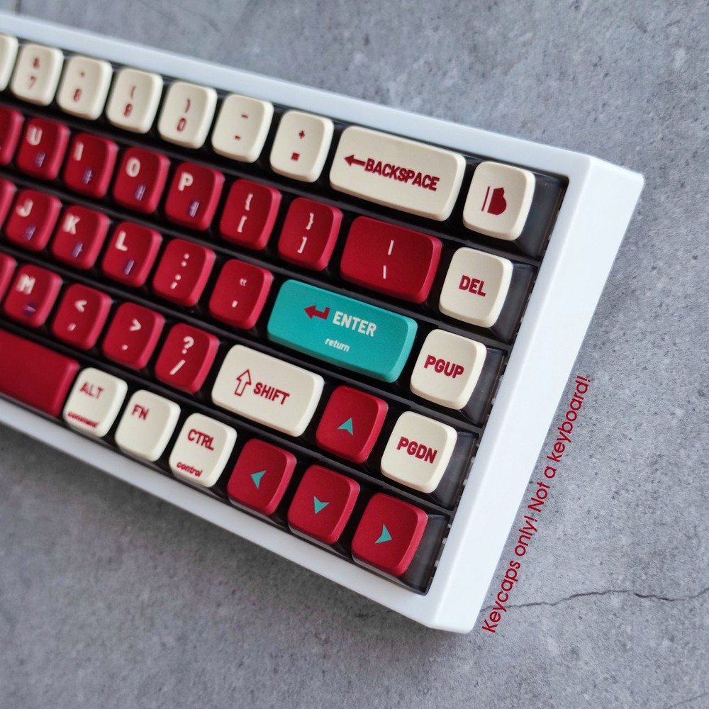 Red White Console Theme PBT Keycaps set for MX Mechanical Keyboard