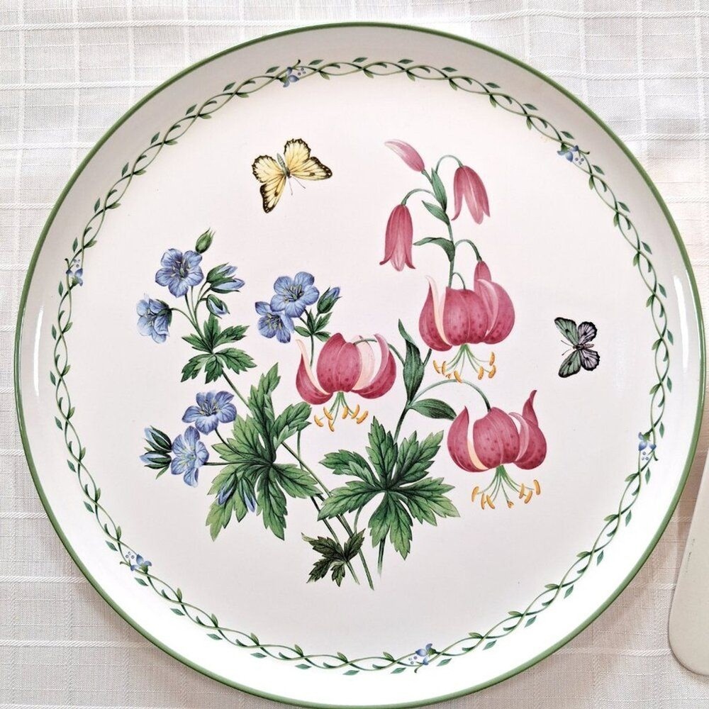 Studio Nova Garden Bloom Cake Plate with Server 14" Across