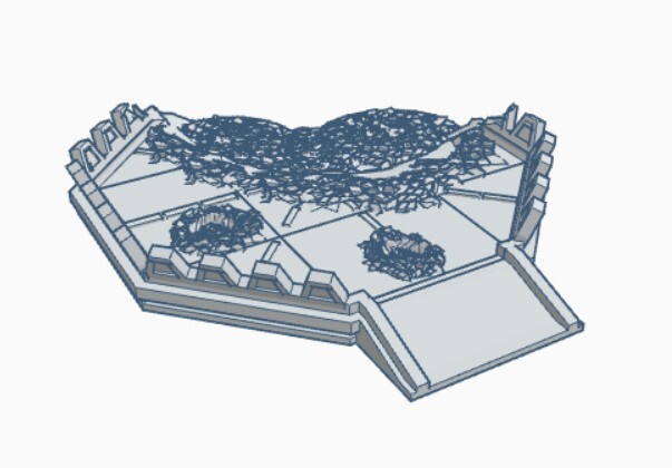 Ruined Landing Pad - Tabletop Wargame Terrain For Battletech