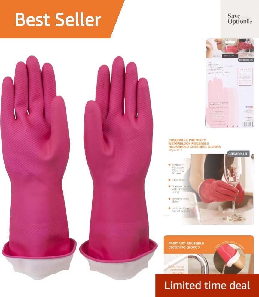 Waterblock Gloves, Large, 1-Pair, Pink