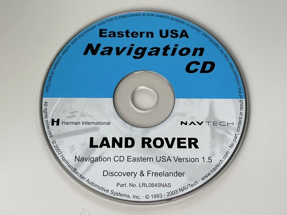 2002 2003 2004 2005 Land Rover Freelander Discovery II Navigation CD EASTERN MAP