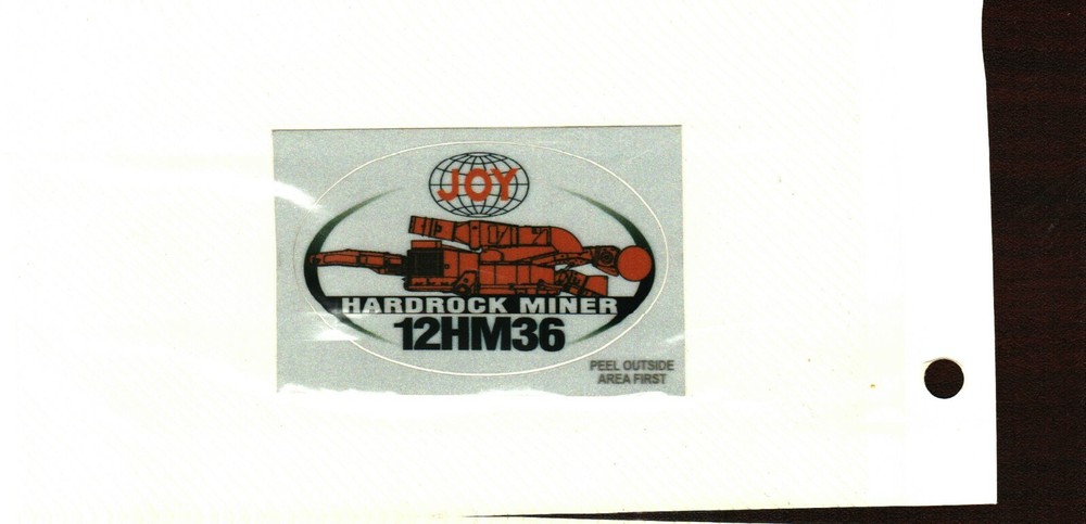 NICE HARDROCK MINER JOY COAL MINING STICKERS # 14
