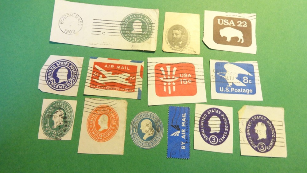 US  Mix Lot  12 Cut Square stamps  👀