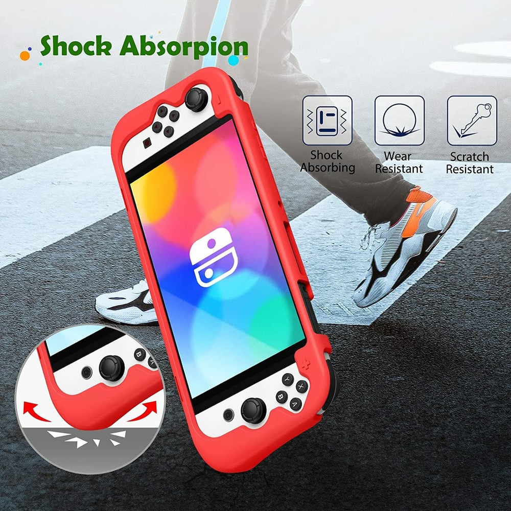 For Nintendo Switch OLED Model 2021 Case Soft Silicone Shock Proof Cover