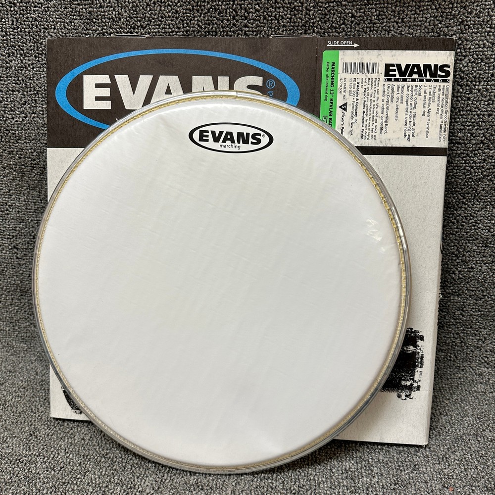 Evans Marching 13" Batter Head with Internal Ring Smooth White
