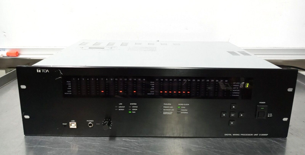 Toa Electronics D-2008SP 32-Channel Digital Mixing Processor Unit 120 V / Tested