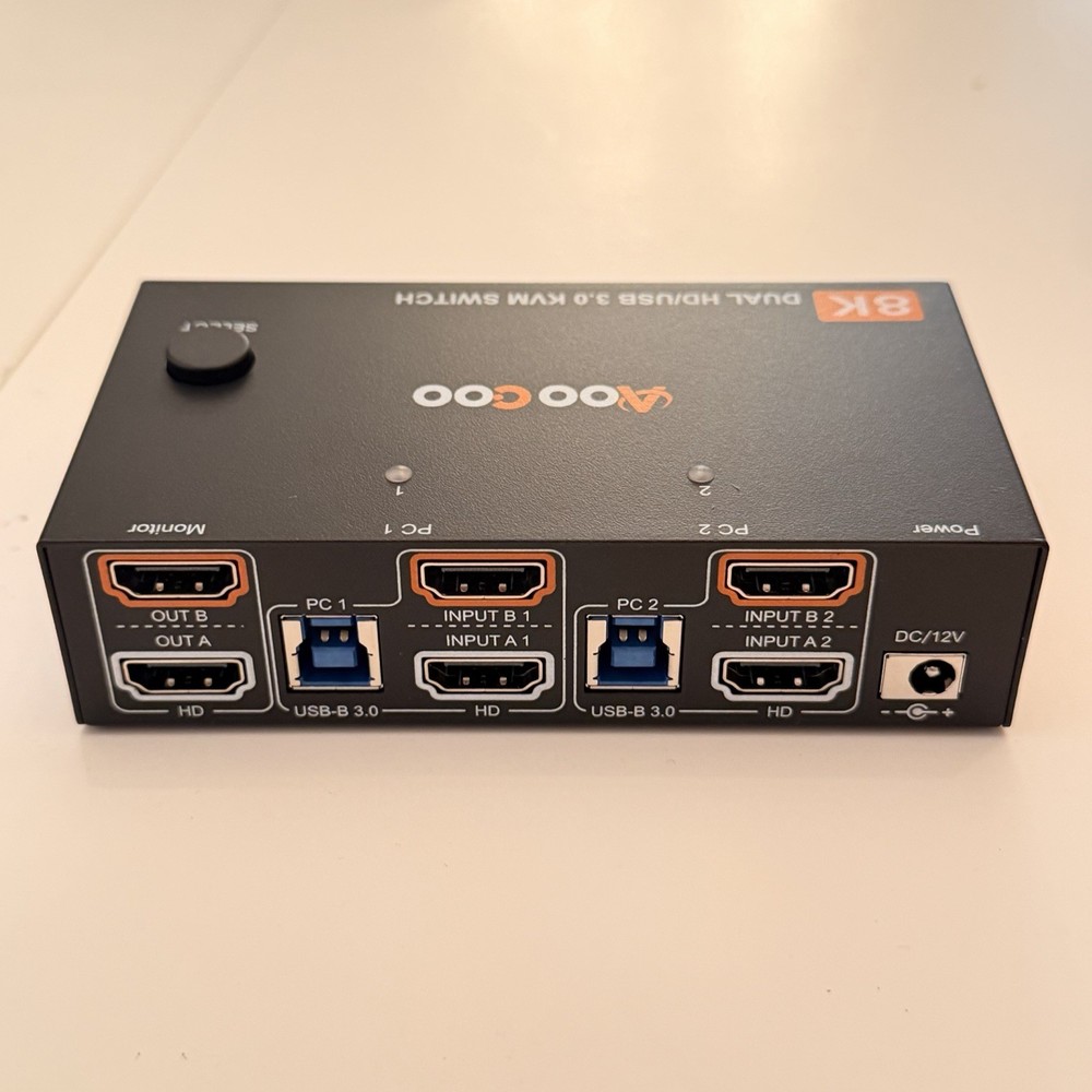 AooCoo 8K Dual HD/USB 3.0 KVM Switch