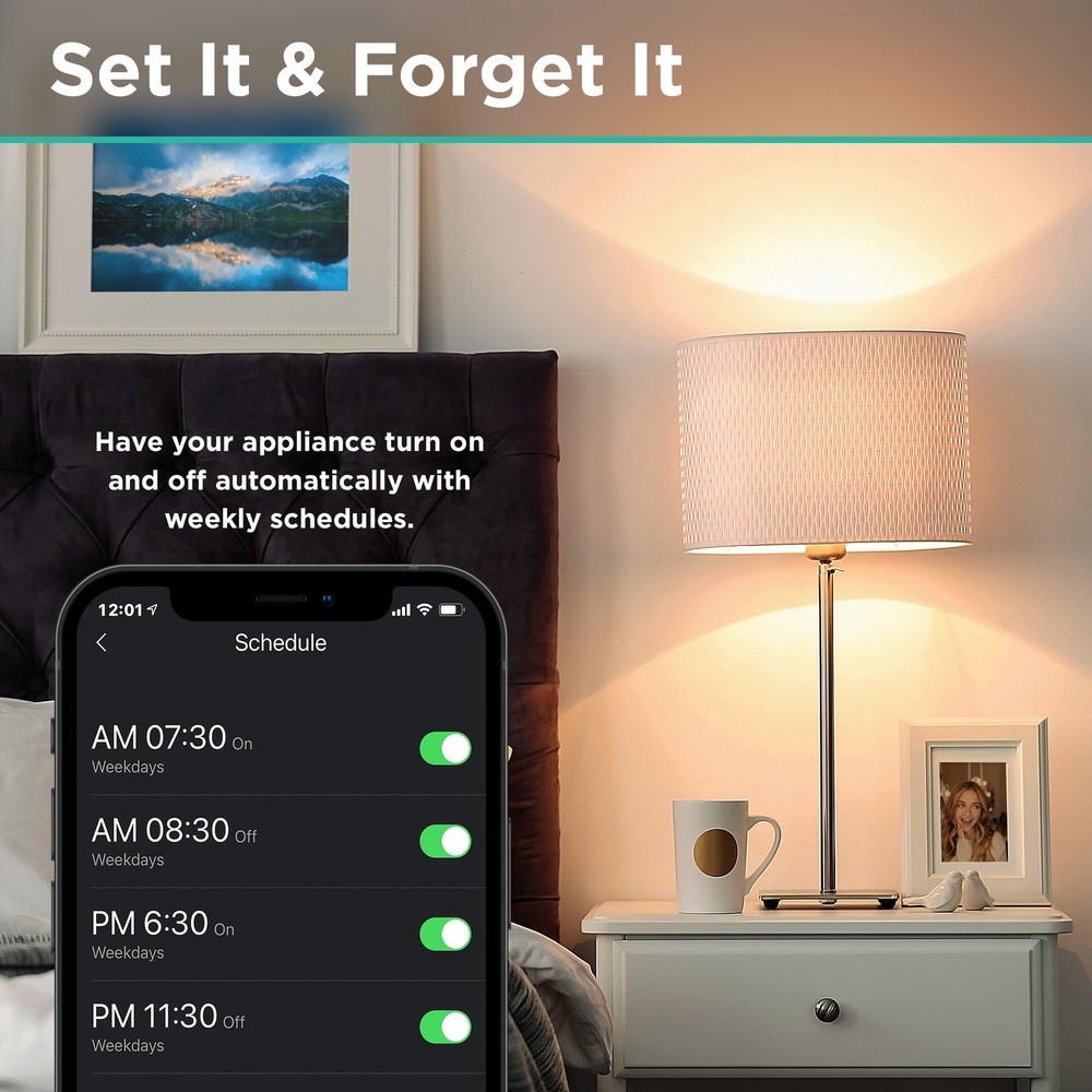Smart Plug 10A, Works with Alexa & Google Home, App Control, Single Pack, White