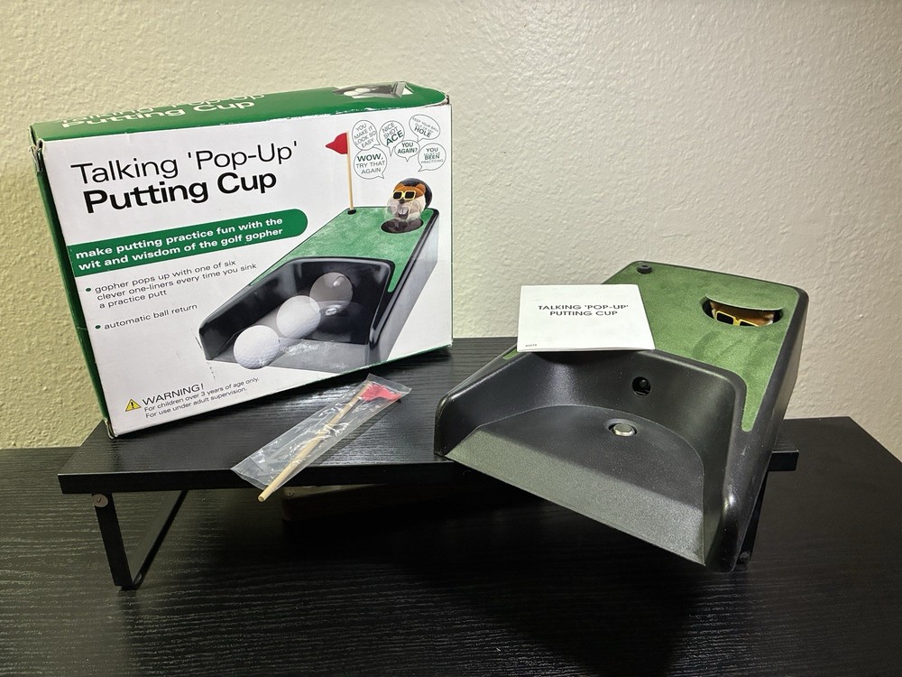 TALKING POP UP PUTTING CUP GOLF GADGETS GOPHER 2004 INDOOR PRACTICE