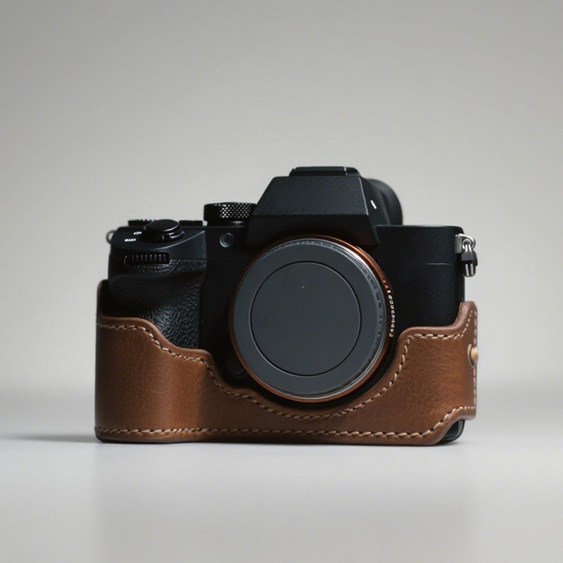 For Sony A7r4 Camera PU Leather Case Protective base bag black coffer classic