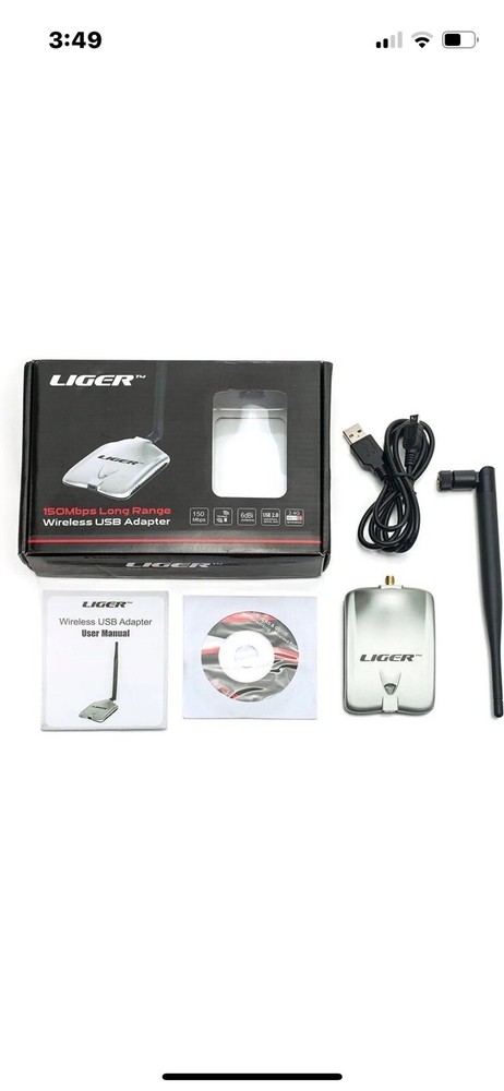 NEW! Liger Wireless Adapter High-Speed USB WiFi Adapter