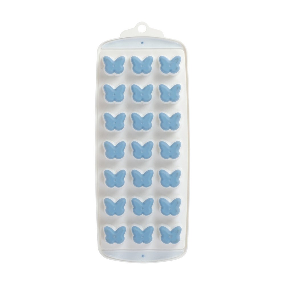 2 DOLLY PARTON BUTTERFLY ICE TRAYS Yellow & Light Blue