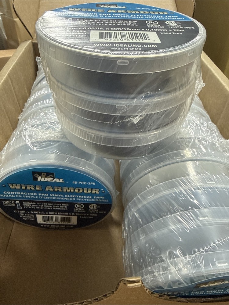 24 Pack Ideal Electrical Tape 3/4” x 66ft