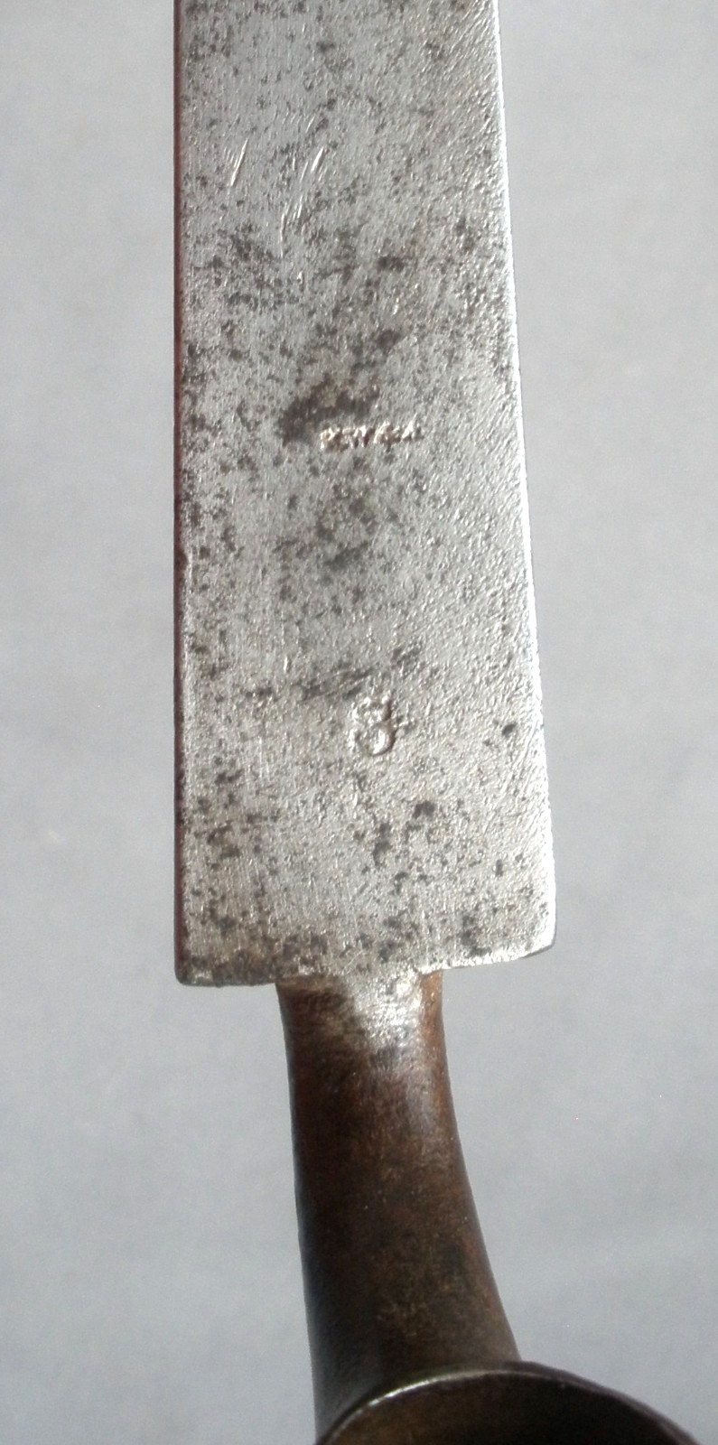 Brown Bess socket bayonet marked "KWA" (Ketland, Walker & Allport) engraved N 16