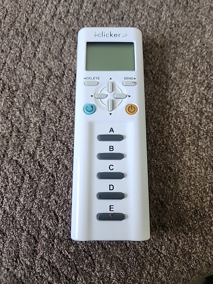 I-Clicker 2 Student Response Remote Control White. Tested Works See Description